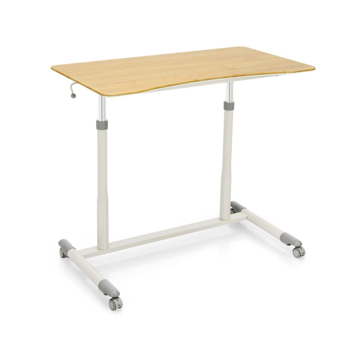 computertisch-hw65631na_8_ Reguliuojamo aukščio stalas su ratukais 95x52 cm (Natūrali)