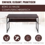 Darbo stalas su papildoma lentyna (Ruda)