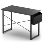 Kompiuterinis stalas su laikymo skyriumi (Juoda)