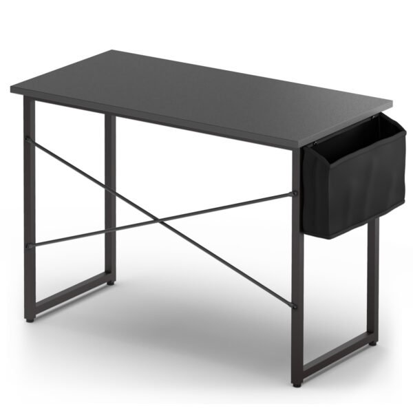 Kompiuterinis stalas su laikymo skyriumi (Juoda)