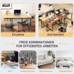 Kompiuterio stalas su stalčiumi ir reguliuojamomis kojomis (Natūrali)