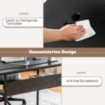 Kompiuterio stalas su atviru skyriumi (Juoda)