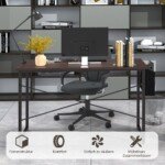 Erdvus rašomasis stalas su šonine niša (Kavos)