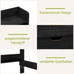 Kompaktiškas stalas su integruotu įkrovikliu ir papildomu stalviršiu (Juoda)