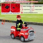 Elektrinis vaikiškas automobilis gaisrininkams su priedais (Raudona)
