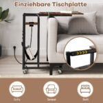 C formos staliukas su integruota įkrovimo stotele ir ištraukiama plokšte (Ruda)