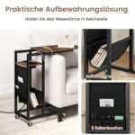 C formos staliukas su integruota įkrovimo stotele ir ištraukiama plokšte (Ruda)