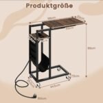 C formos staliukas su integruota įkrovimo stotele ir ištraukiama plokšte (Ruda)