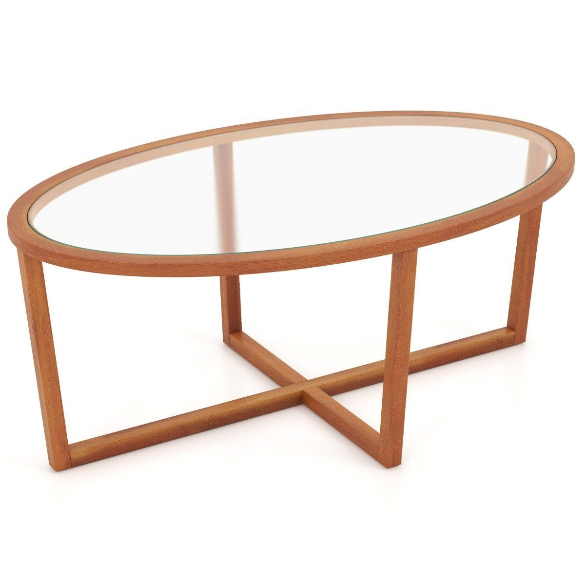 couchtisch-12537_6_ Ovalus kavos staliukas su akacijos medžio kojomis (Ruda)