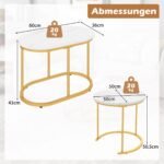 Dvi pufos su stalviršiu imituojančiu marmurą ir metalinėmis kojelėmis (Balta)