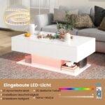 Daugiafunkcis LED staliukas didelei talpai (Balta)