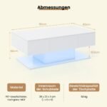 Daugiafunkcis LED staliukas didelei talpai (Balta)