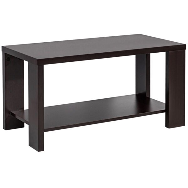 Stalinis kavos staliukas su apatine lentyna 80x40 5x42 cm (Ruda)