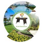 Sulankstomas lauko staliukas su PVC plokšte (Ruda)