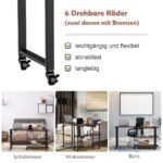 Daugiafunkcis L formos staliukas su 360° sukimosi funkcija (Natūrali ruda)