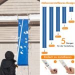 Reguliuojamas sniego grėblys su aliuminio rėmeliu (Sidabrinė)