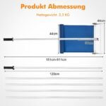 Reguliuojamas sniego grėblys su aliuminio rėmeliu (Sidabrinė)