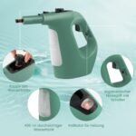 Nešiojamas garų siurblys 1500W 125℃ 400ml (Žalia)