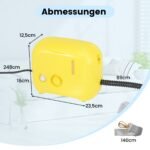 Galingas 1500W rankinis garų valytuvas su 3 barų slėgiu (Geltona)