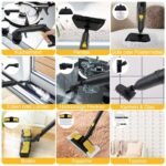 Galingas garų valytuvas 2000W 5 bar slėgio (Geltona)