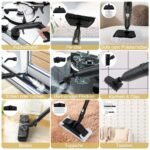 Galingas 2000W garų siurblys su 5 barų slėgiu (Balta)