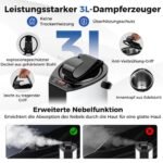 Nešiojama garinė pirties palapinė su 3 litrų generatoriumi (Juoda)