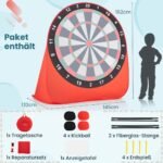 Didelis futbolo smiginis vaikams su 4 kamuoliukais (Raudona)