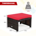 Sodo osmanai su pagalvėlėmis 2 vnt (Raudona)