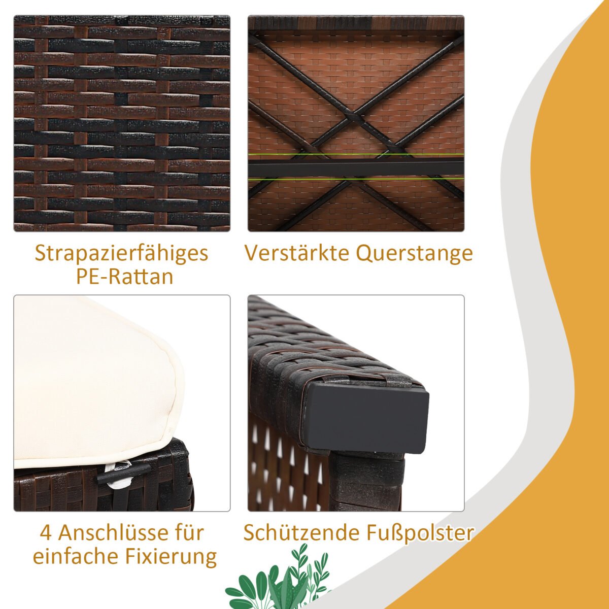 Lauko pufas su minkšta pagalve (Balta)