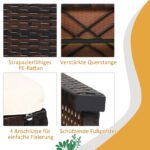 Lauko pufas su minkšta pagalve (Balta)