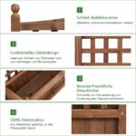 Medinis gėlių vazonas su augalų atrama (Ruda)