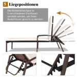 Lauko gultas su reguliuojamu atlošu ir porankiais (Balta)