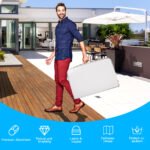 Daugiafunkcis sulankstomas aliuminio stalas (Balta)