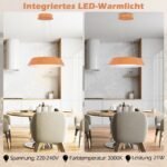 LED dešrainio formos lubinis šviestuvas su medžio imitacijos detalėmis (Natūrali)