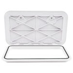 Denio inspekcijos liukas su 180 laipsnių atidarymo kampu ir neslystančiu paviršiumi (Balta)