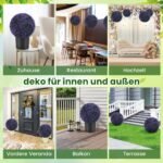 Dirbtinės levandos rutulinė dekoracija 38 cm skersmens (Violetinė)