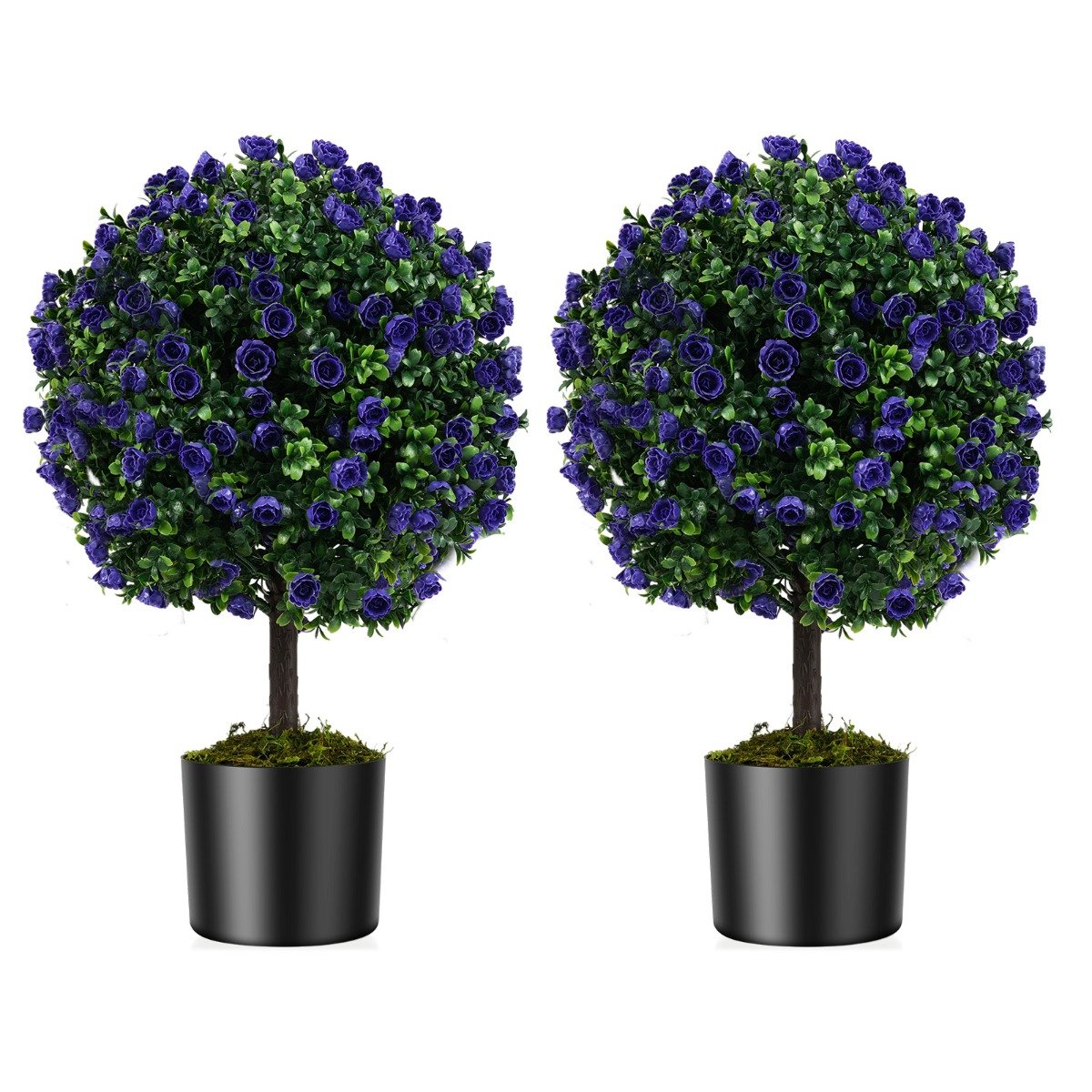 dekopflanze-13725_1_ Dirbtinis rožių krūmas su pumpurais 55 cm (Violetinė)