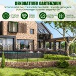 Dekoratyvinė metalinė tvora gėlėms 63 x 80 cm (Juoda)