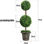 Dirbtinis dvisiautis medis 90 cm aukščio (Žalia)