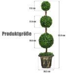 Dirbtinis medis su 3 rutuliais 120 cm (Žalia)