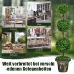 Dirbtinis medis su 3 rutuliais 120 cm (Žalia)