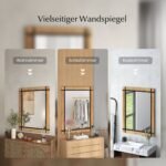 Dekoratyvinis medinis sieninis veidrodis 77x99 5 cm (Natūrali)