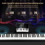 Elektroniniai klavišiniai su 88 klavišais ir natūraliomis funkcijomis (Juoda ir balta)