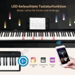 Elektroniniai klavišiniai su 88 klavišais ir natūraliomis funkcijomis (Juoda ir balta)