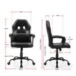 Ergonomiška žaidimų kėdė reguliuojamo aukščio (Juoda)