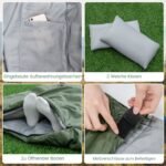 Dvigulis miegmaišis XL su dviem pagalvėmis (Juoda)