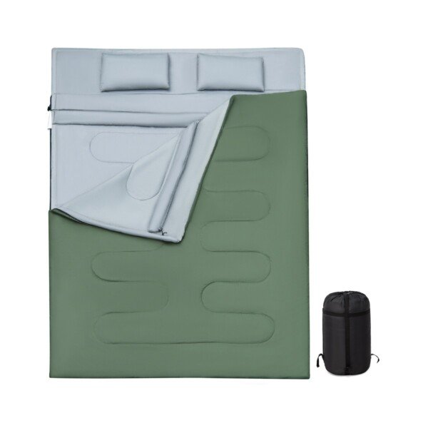 Dvigulis miegmaišis XL su dviem pagalvėmis (Juoda)