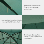 Paviljonų stogo danga 300x300 (Žalia)