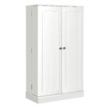 Dvipusė spintelė su 6 reguliuojamomis lentynomis (Balta)