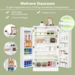 Dvipusė spintelė su 6 reguliuojamomis lentynomis (Balta)